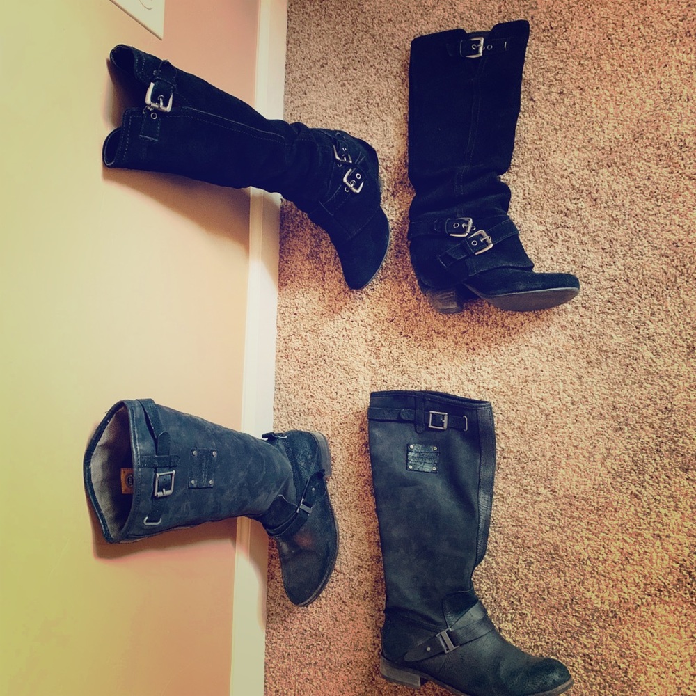 Two pair of size 6 tall boots